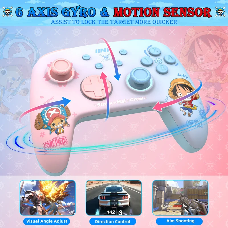 IINE Wireless Controller for N-Switch / N-Switch Lite / N-Switch OLED (Luffy & Chopper) (L909)