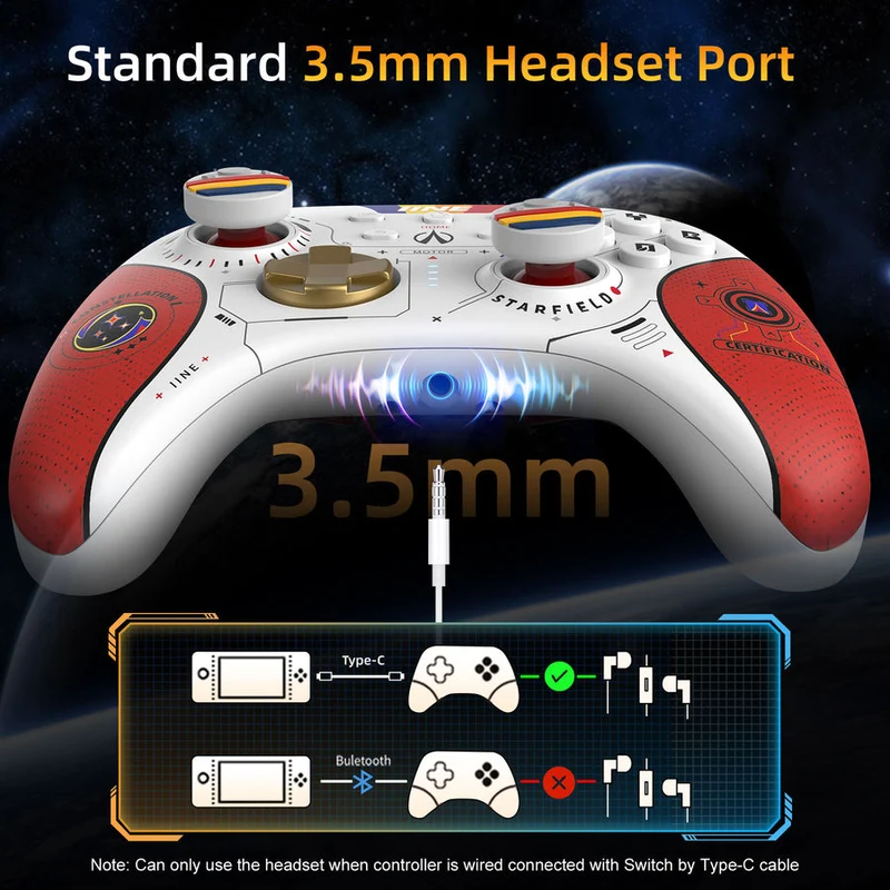 IINE Starfield Wireless Controller for PC / Mobile / N-Switch / Steam / iPad / Laptop (L871)