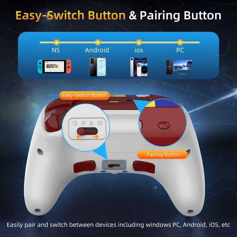 IINE Starfield Wireless Controller for PC / Mobile / N-Switch / Steam / iPad / Laptop (L871)