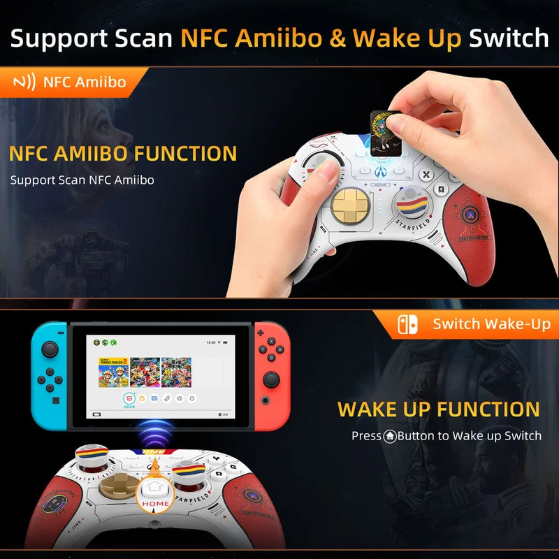 IINE Starfield Wireless Controller for PC / Mobile / N-Switch / Steam / iPad / Laptop (L871)