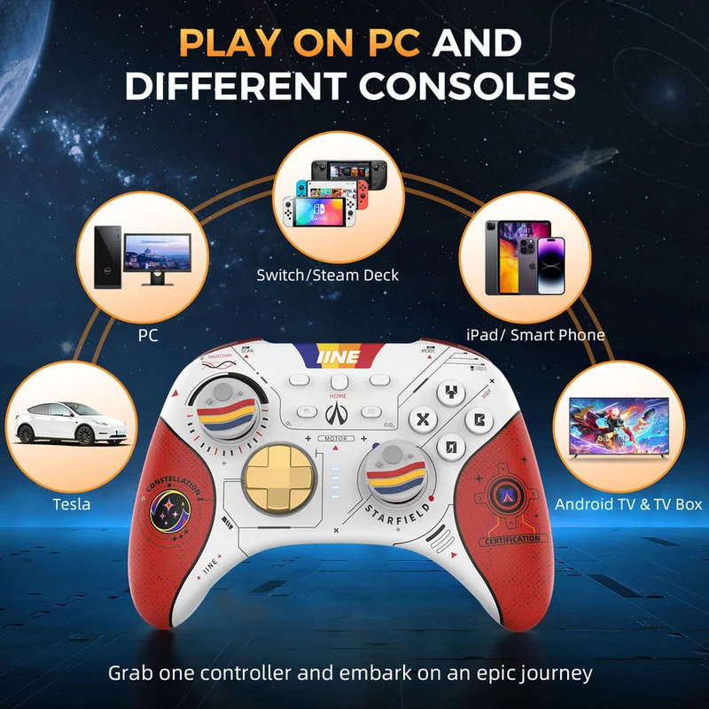 IINE Starfield Wireless Controller for PC / Mobile / N-Switch / Steam / iPad / Laptop (L871)