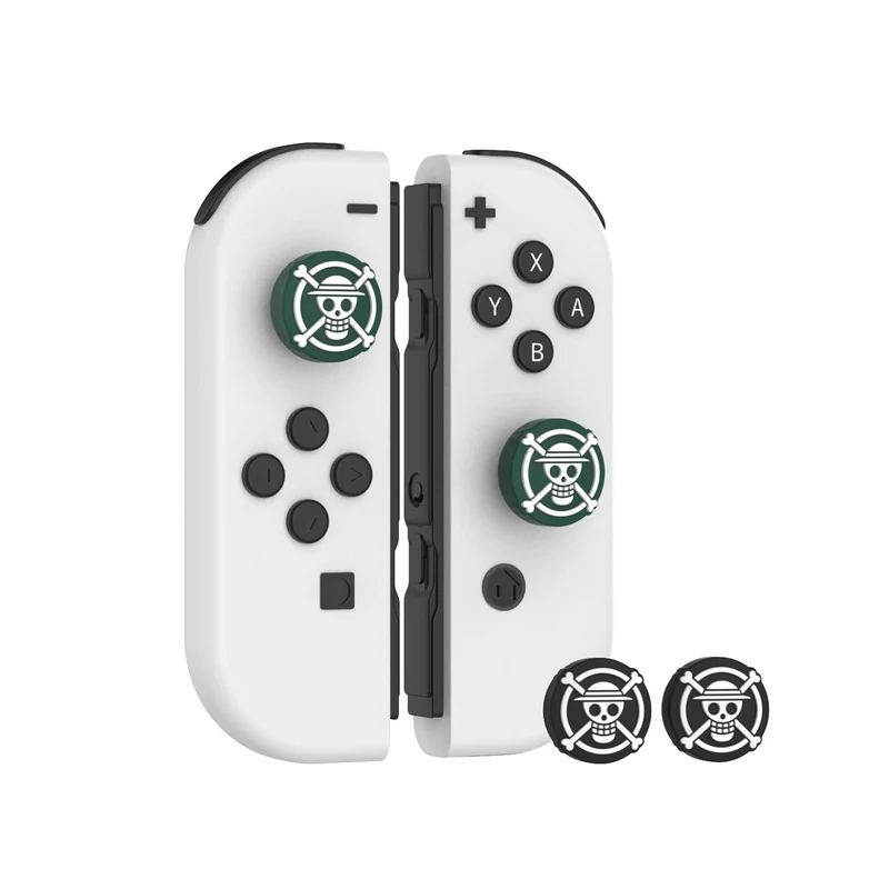 IINE One Piece Silicone Thumb Grip Caps For N-Switch (Skull) (L911)