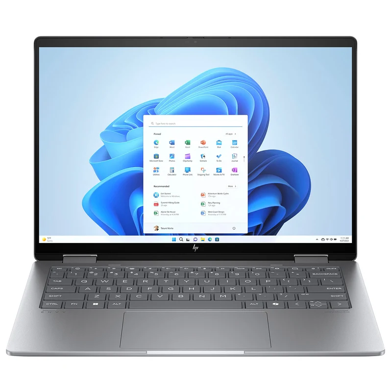 HP Envy X360 14-FC0066TU 2-in-1 Laptop (Meteor Silver) | 14.0" UWVA OLED (2880x1800) | Ultra 7-155U | 16GB RAM | 1TB SSD | Intel Integrated Graphics | Windows 11 Home | MS Office Home & Student 2021 | HP Prelude Topload Bag