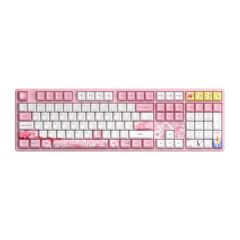 Akko Sailor Moon Crystal 5108S RGB Wired Mechanical Keyboard (Akko V3 Cream Yellow Pro)