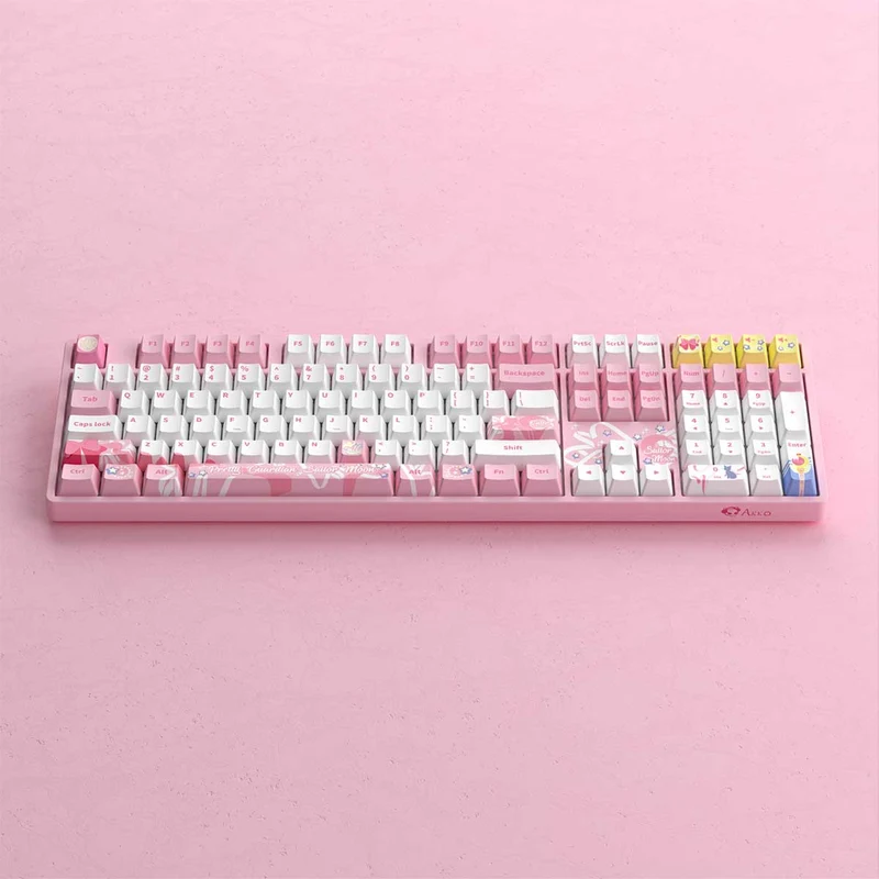 Akko Sailor Moon Crystal 5108S RGB Wired Mechanical Keyboard (Akko V3 Cream Yellow Pro)