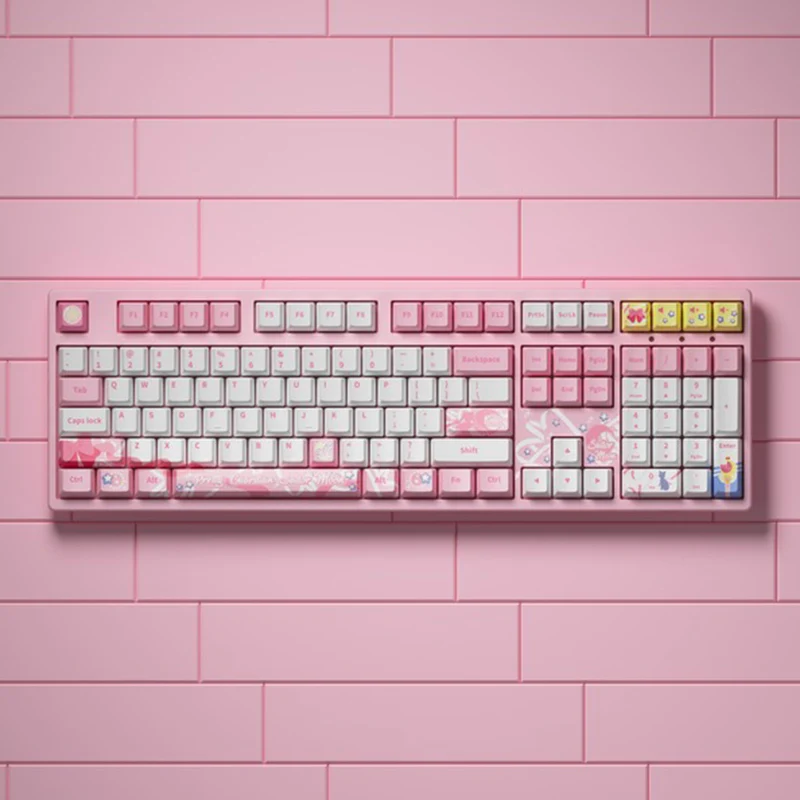 Akko Sailor Moon Crystal 5108S RGB Wired Mechanical Keyboard (Akko V3 Cream Yellow Pro)