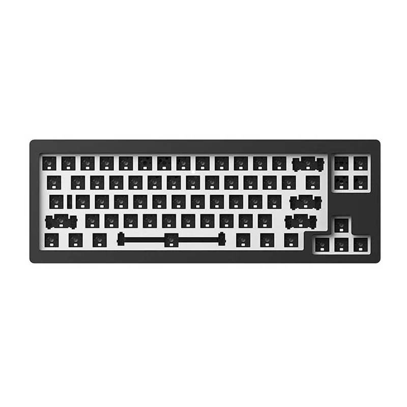 Monsgeek M7 VIA DIY Kit Aluminum CNC Wired RGB Hot-Swappable Mechanical Keyboard (Black, Purple, Silver)