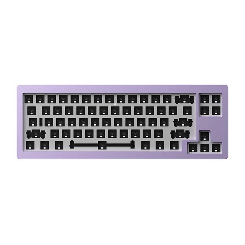 Monsgeek M7 VIA DIY Kit Aluminum CNC Wired RGB Hot-Swappable Mechanical Keyboard (Black, Purple, Silver)