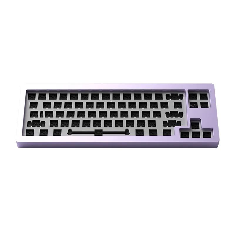 Monsgeek M7 VIA DIY Kit Aluminum CNC Wired RGB Hot-Swappable Mechanical Keyboard (Black, Purple, Silver)