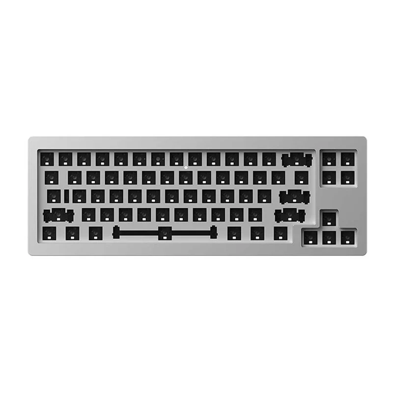 Monsgeek M7 VIA DIY Kit Aluminum CNC Wired RGB Hot-Swappable Mechanical Keyboard (Black, Purple, Silver)