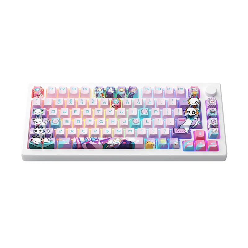 Akko 7th Anniversary MOD 007B HE PC Multi-Mode RGB Hot-Swappable Mechanical Keyboard (Kailh Sakura Pink Magnetic Switch)