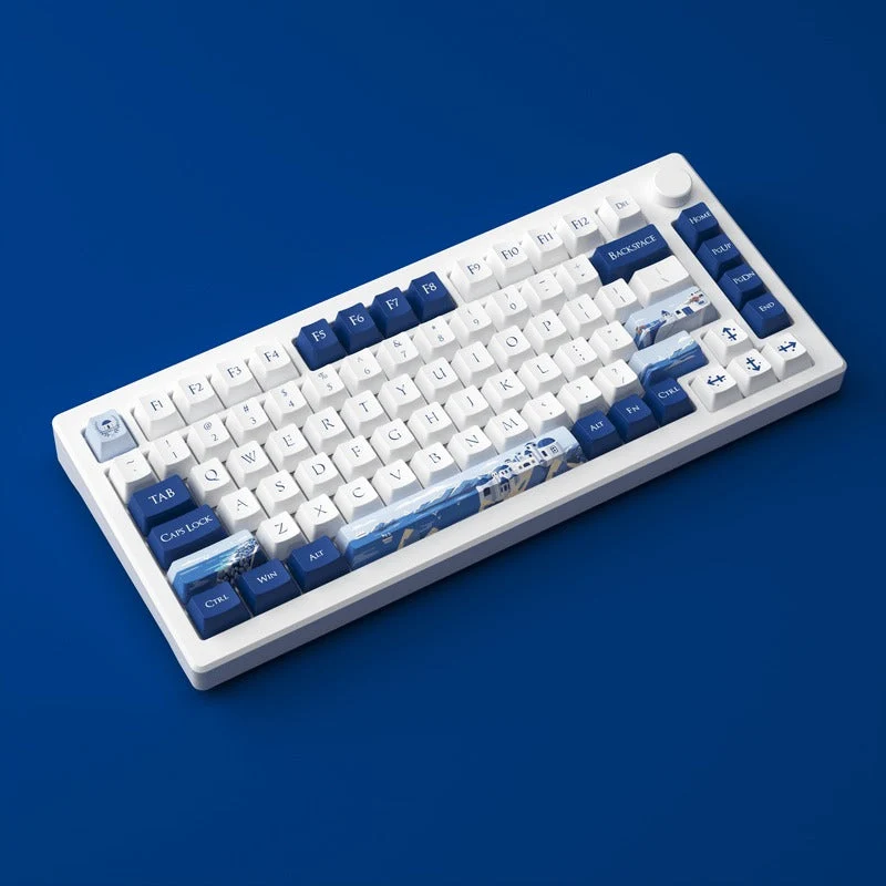 Akko MOD 007B HE PC Santorini Tri-Mode RGB Hot-Swappable Mechanical Keyboard (Kailh Sakura Pink Magnetic Switch)