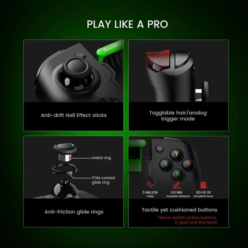 Gamesir X4 Aileron Bluetooth Cloud Gaming Controller for Android (Black)