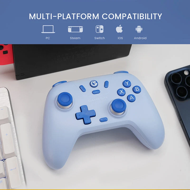 Gamesir T4 Nova Lite Multi-Platform Wireless Game Controller (Stellar White, Space Purple, Sky Blue, Golden Yellow, Mint Green, Blush Pink)