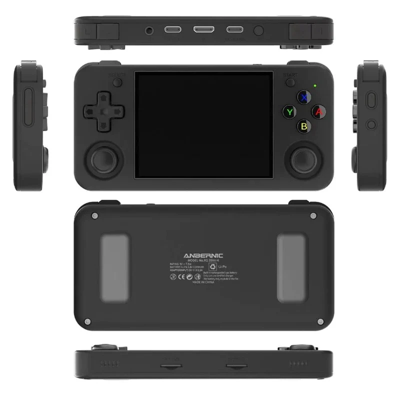 Anbernic RG35XX H Handheld Gaming Console (Black, Transparent Purple, Transparent White)