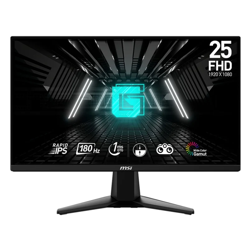 MSI G255F 24.5" (1920X1080) FHD Rapid IPS 180Hz 1ms GTG Gaming Monitor (Black)