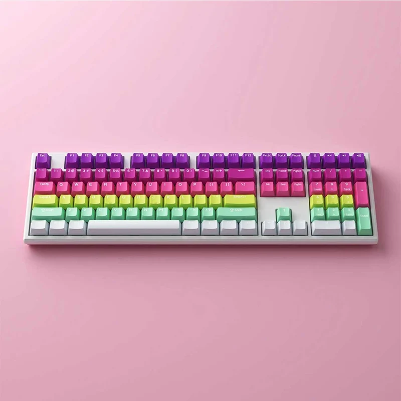 Akko MG108B Rainbow Multi-Mode RGB Hot-Swappable Mechanical Keyboard (TTC Gold Red)