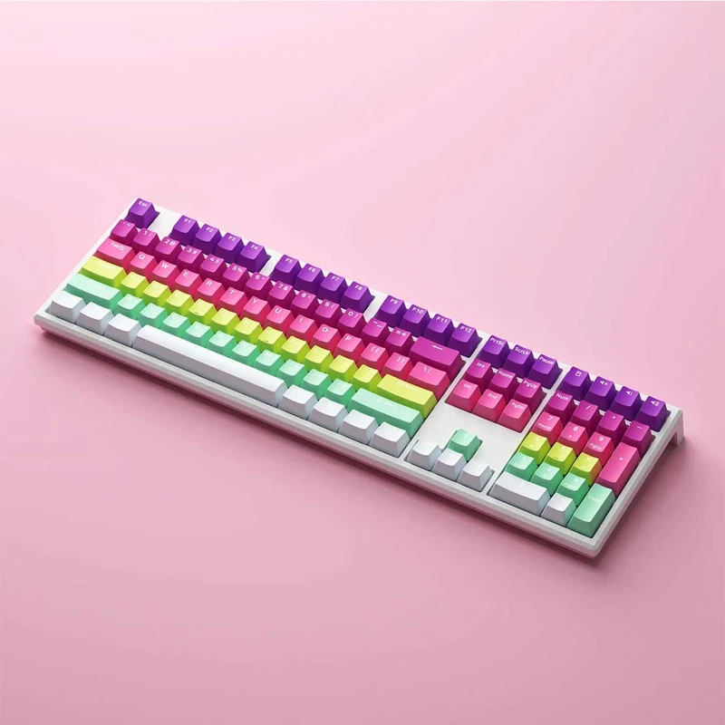 Akko MG108B Rainbow Multi-Mode RGB Hot-Swappable Mechanical Keyboard (TTC Gold Red)