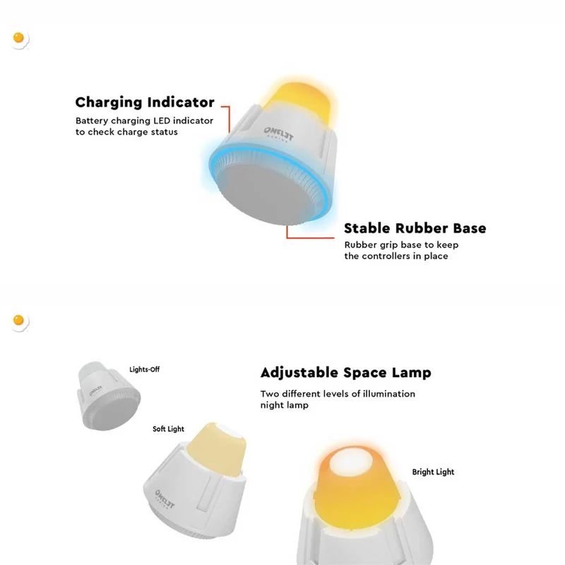 Omelet Gaming Space Dock Charger For Switch Joycons (Snow White)