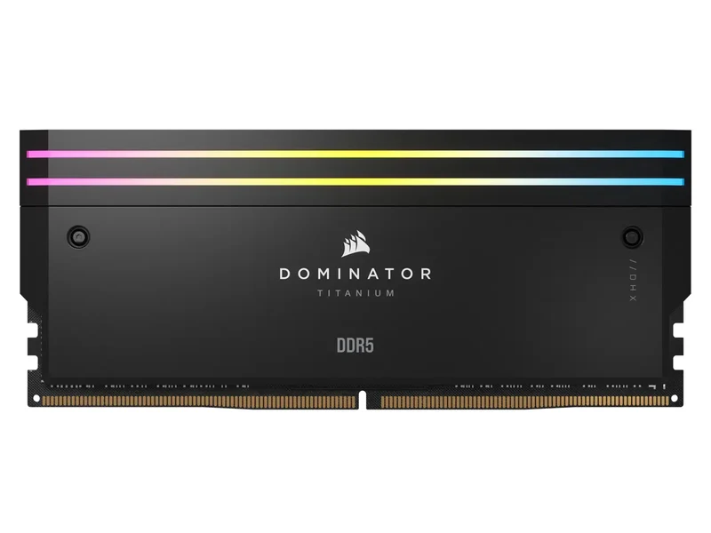 Corsair Dominator Titanium RGB 32GB (2x16GB) DDR5 DRAM 6000MHz CL30 Intel XMP Memory Kit (Black, White)