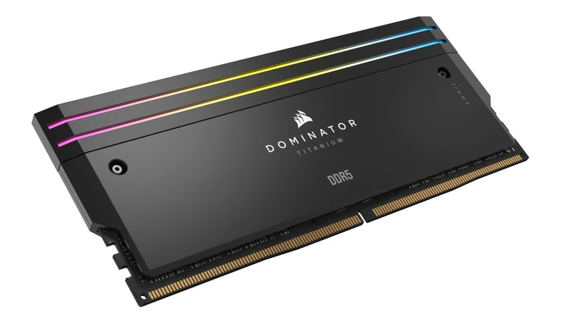 Corsair Dominator Titanium RGB 32GB (2x16GB) DDR5 DRAM 6000MHz CL30 Intel XMP Memory Kit (Black, White)
