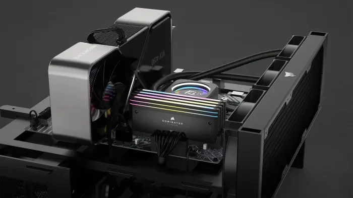 Corsair Dominator Titanium RGB 32GB (2x16GB) DDR5 DRAM 6000MHz CL30 Intel XMP Memory Kit (Black, White)