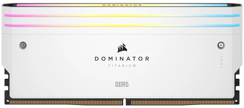 Corsair Dominator Titanium RGB 32GB (2x16GB) DDR5 DRAM 6000MHz CL30 Intel XMP Memory Kit (Black, White)