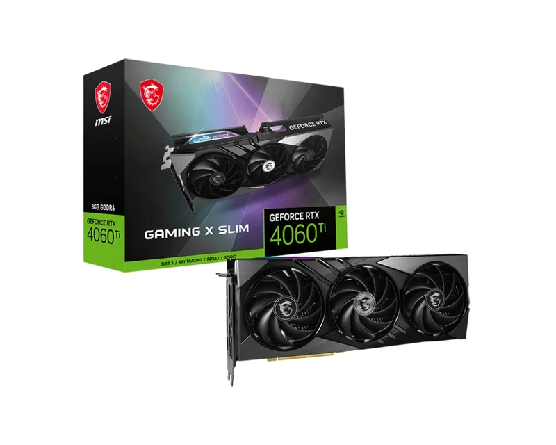 MSI GeForce RTX 4060 TI Gaming X Slim 8GB GDDR6 Graphics Card