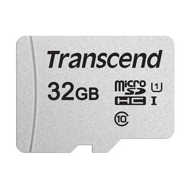 Transcend 300S MicroSDXC I UHS-I Class 10 A1 100MB/S Read Memory Card With SD Adapter (32GB, 64GB, 256GB, 512GB)