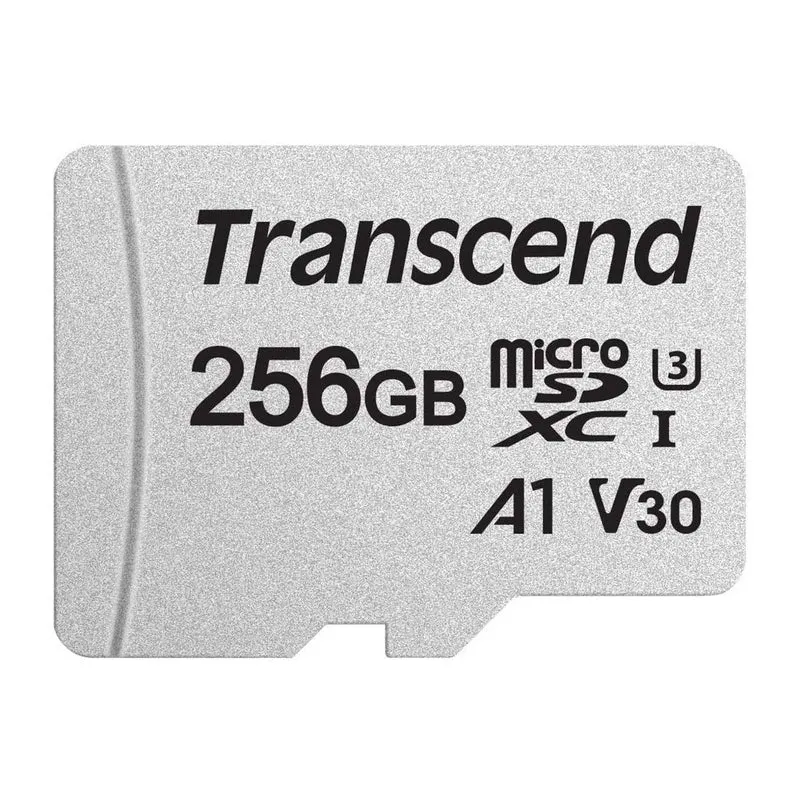 Transcend 300S MicroSDXC I UHS-I Class 10 A1 100MB/S Read Memory Card With SD Adapter (32GB, 64GB, 256GB, 512GB)