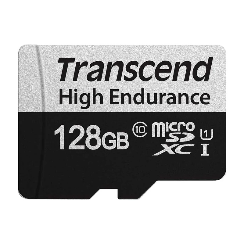 Transcend 350V High Endurance MicroSDXC UHS-I Class 10 100MB/S Read Memory Card With SD Adapter for Dashcams & Surveillance (64GB, 128GB, 256GB, 512GB)