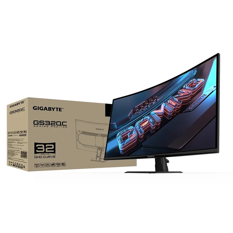Gigabyte GS32QC 32" QHD (2560x1440) 165Hz 1ms MPRT VA Curved Gaming Monitor