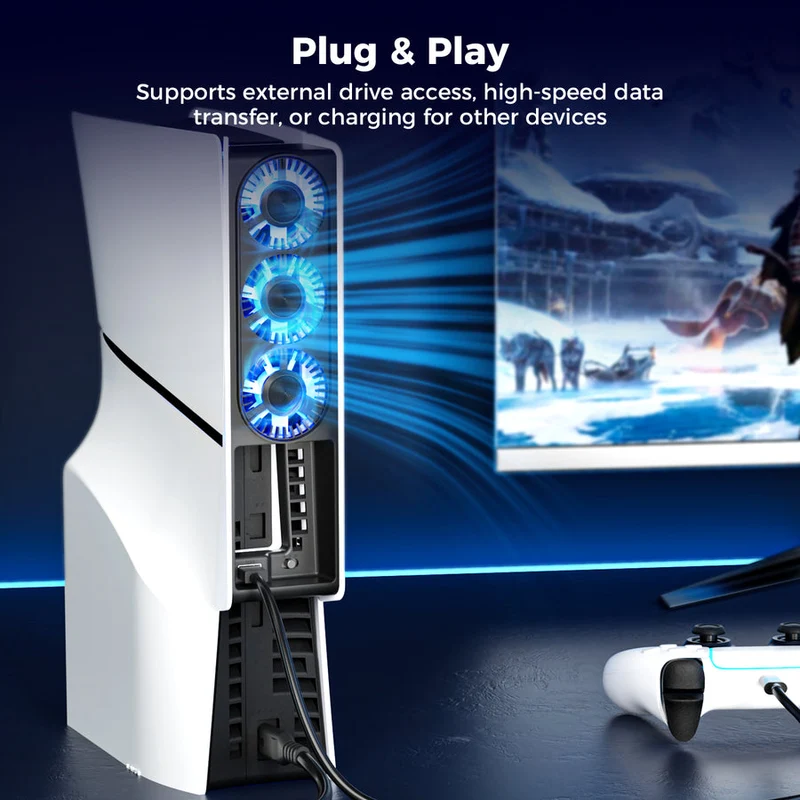 IINE Cooling Fan For PS5 Slim Disc / Digital Edition (L960)
