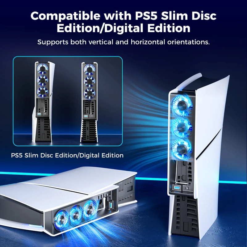 IINE Cooling Fan For PS5 Slim Disc / Digital Edition (L960)
