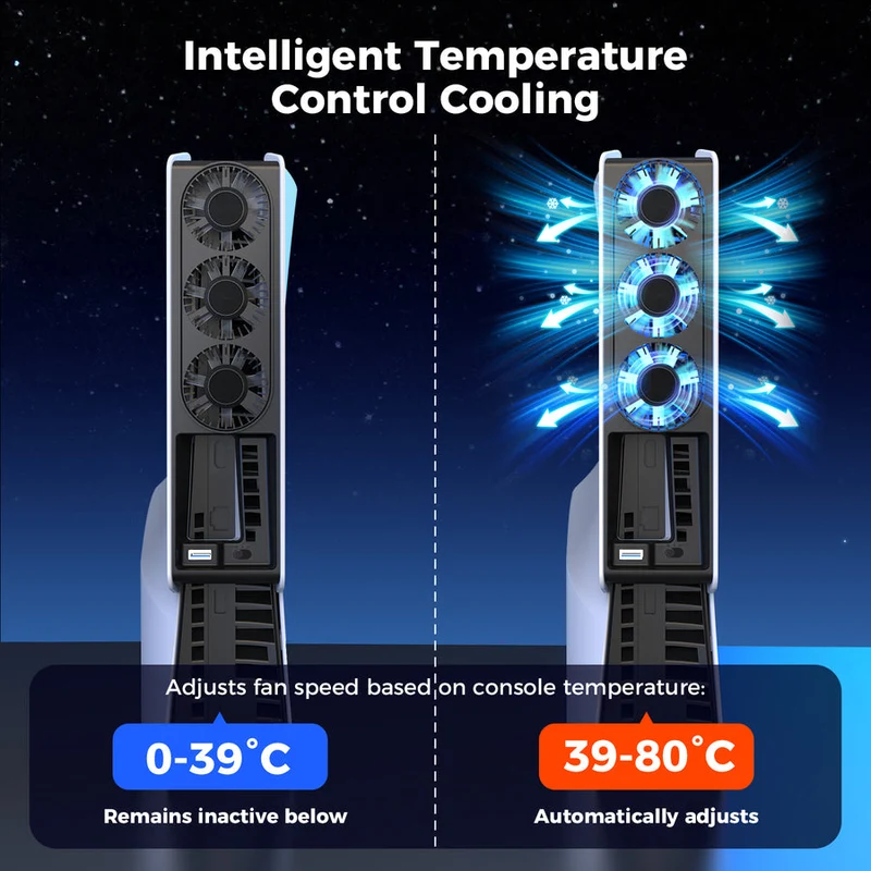 IINE Cooling Fan For PS5 Slim Disc / Digital Edition (L960)