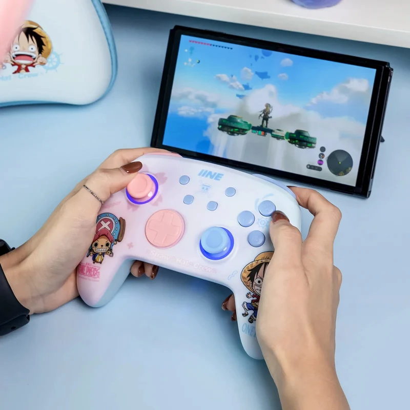 IINE Wireless Controller for Switch Lite/ Switch/ Switch OLED (Luffy & Chopper) + Storage Bag for Switch Lite/ Switch/ Switch OLED (Luffy & Chopper) Bundle (L916)