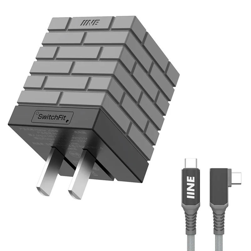 IINE 2-in-1 Mini 20W Charging & Video Converter For N-Switch (Grey, Orange)