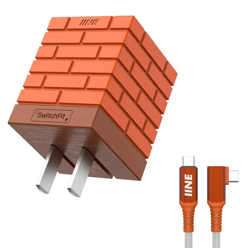 IINE 2-in-1 Mini 20W Charging & Video Converter For N-Switch (Grey, Orange)