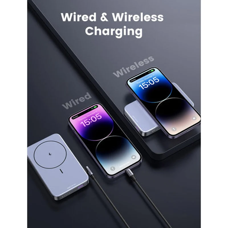 Ugreen 10000MAH Mini Magnetic Wireless 20W Power Bank (Space Grey) (PB206/15086)