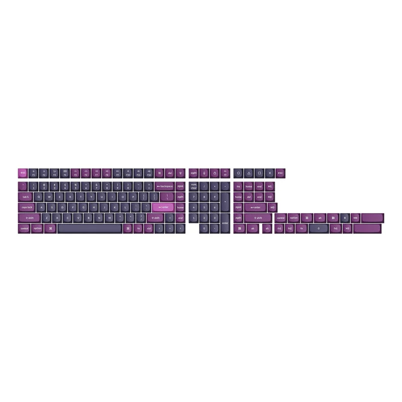 Keychron Double Shot PBT OSA Full Set (141 Keys) Keycap Set (Blue & White, Purple) (PBT-54, PBT-53)