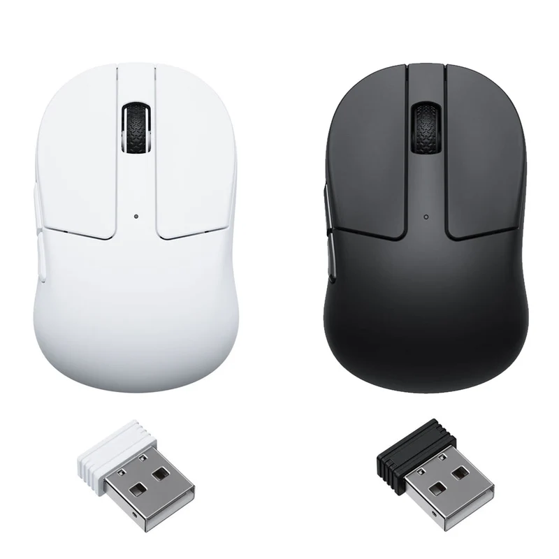 Keychron M4 Ultra-Lightweight 1000Hz Wireless Optical Mouse (Black, White)
