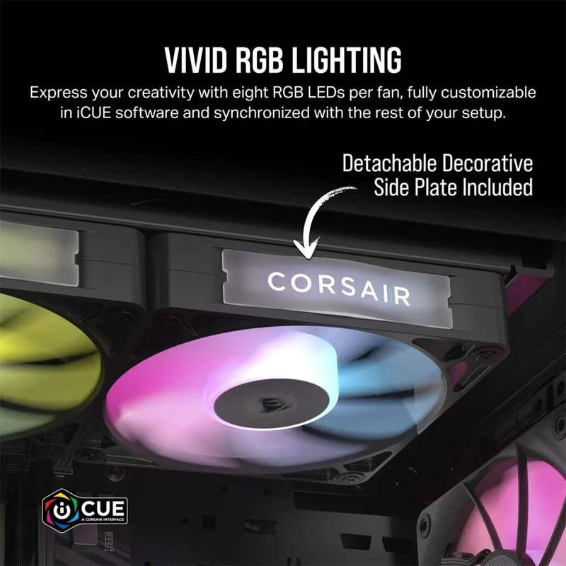 Corsair ICUE Link RX140 RGB 140MM PWM Single Fan Expansion (Black, White)