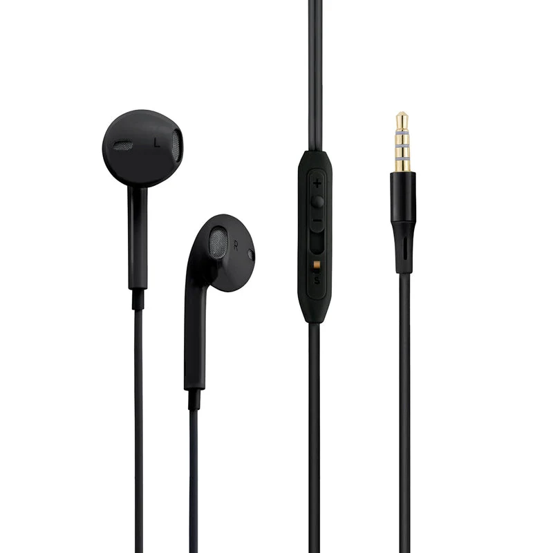 Promate Gearpod-IS2 Oval-Curved High Performance Stereo Earphones (Black)