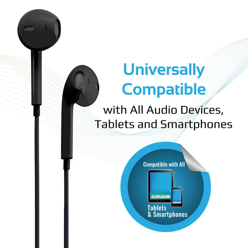 Promate Gearpod-IS2 Oval-Curved High Performance Stereo Earphones (Black)