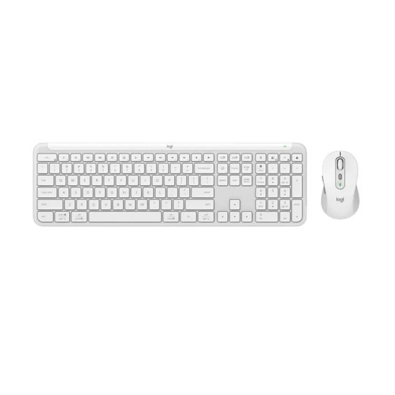 Logitech Signature Slim Combo Mk950 Full-Size Wireless Keyboard & Mouse (Graphite, Off-White)