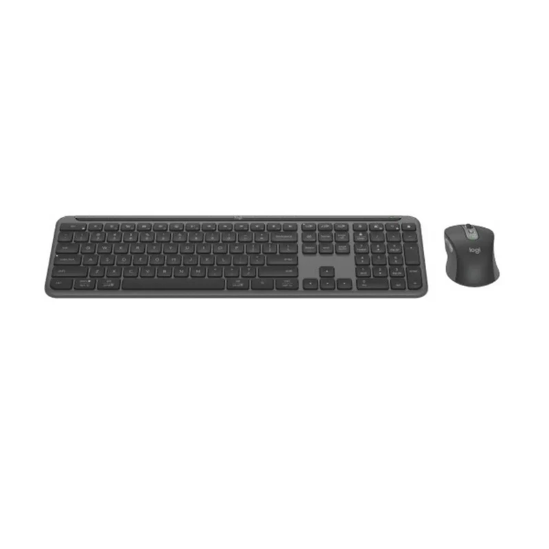 Logitech Signature Slim Combo Mk950 Full-Size Wireless Keyboard & Mouse (Graphite, Off-White)