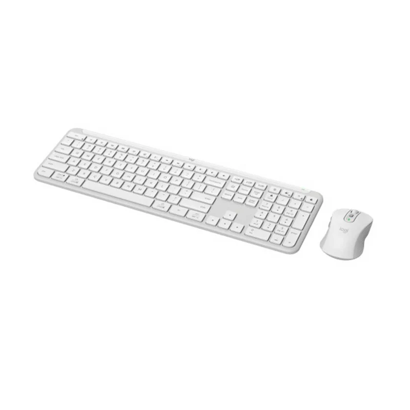 Logitech Signature Slim Combo Mk950 Full-Size Wireless Keyboard & Mouse (Graphite, Off-White)