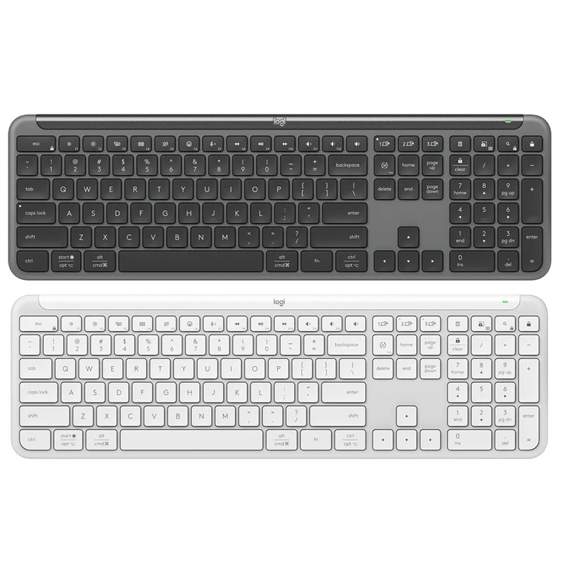 Logitech Signature Slim K950 Full-Size Wireless Keyboard (Graphite, Off-White)
