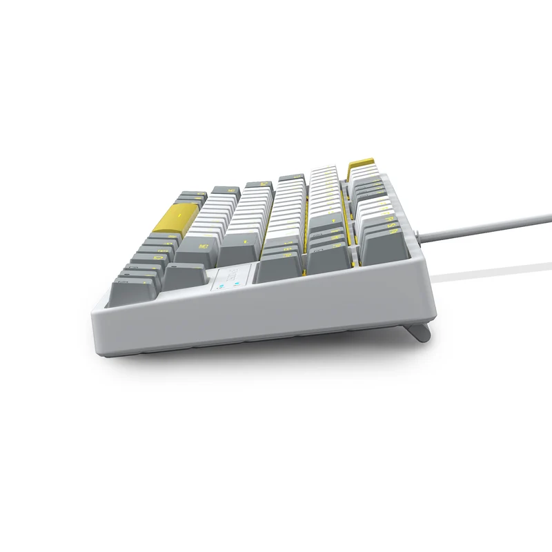 E-YOOSO Z-87 Yellow Single Light 87 Keys Wired Mechanical Keyboard White/Grey/Yellow (Red Switch)
