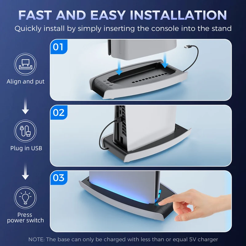 IINE Shining Charging Dock For PS5 Slim (L898)